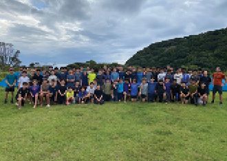 Students on a grassy field