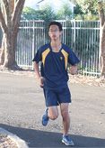 A student running