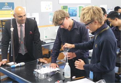 Students in a Chemistry class